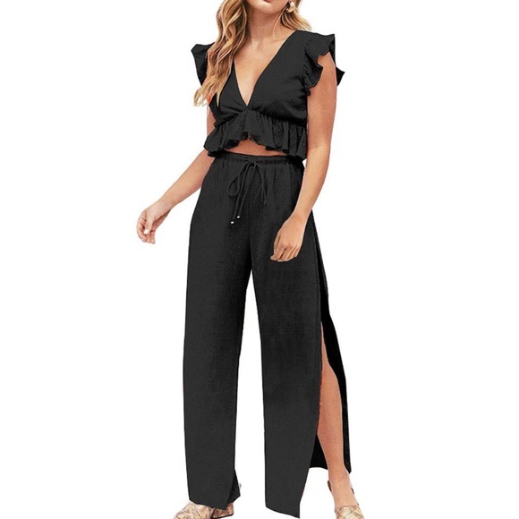 NWT 2-Piece Crop Top+Pants Set - Picture 5 of 5